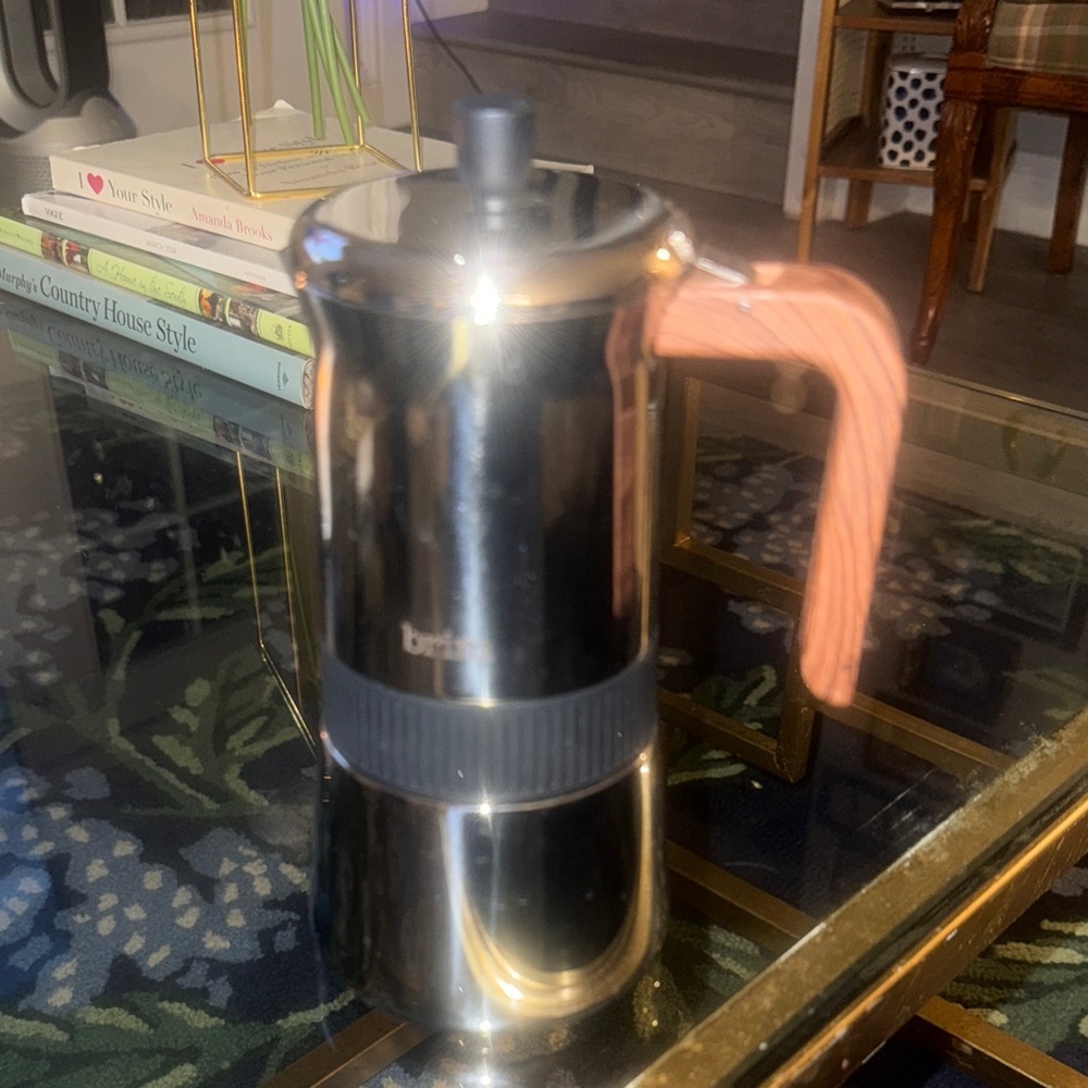 Brim Williams Sonoma Stainless Steel Espresso Maker with Wooden Handle - Picture 7 of 13